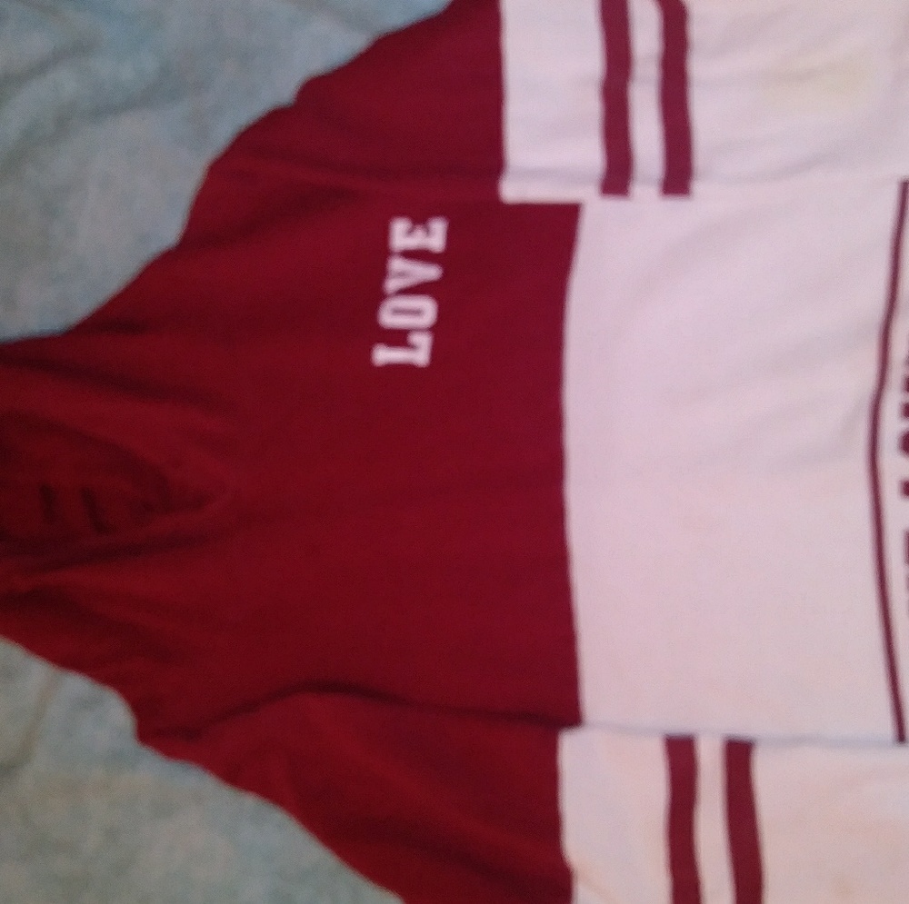 Burgandy Love Sweater/Long Sleeve